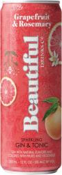 Beautiful Drinks Co. - Grapefruit & Rosemary Sparkling Gin & Tonic (4 pack 12oz cans) (4 pack 12oz cans)